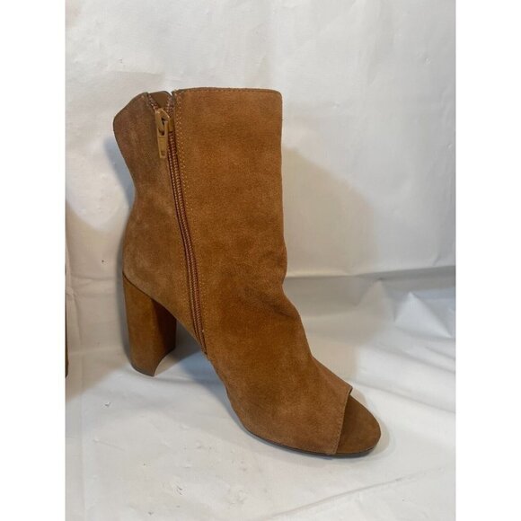 Gianni BINI RENNY Fringe  Ankle Boots Womens  SUEDE Peep Toe SIZE 7.5 - Picture 5 of 16